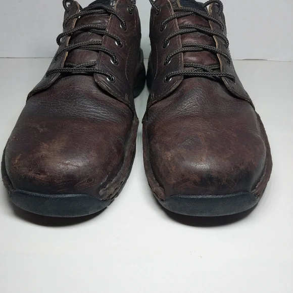 Red Wings Womens 8 Oxford Brown Leather Slip Resistant lace up steel toe shoes - Picture 3 of 16
